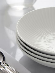 Jasper Conran London 12 Piece White Fluted Dinner Set - Image 3 of 4