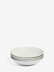 Jasper Conran London 12 Piece White Fluted Dinner Set - Image 4 of 4