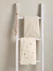 Mamas & Papas x Laura Ashley 2 Pack Safari 100% Cotton Gingham Fitted Cot Bed Sheets - Image 1 of 3