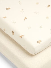 Mamas & Papas x Laura Ashley 2 Pack Safari 100% Cotton Gingham Fitted Cot Bed Sheets - Image 3 of 3