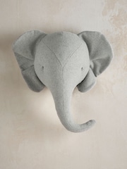 Mamas & Papas Grey Born To Be Wild Wall Elephant Head - Image 1 of 2