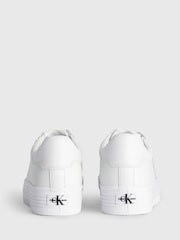 Calvin Klein White Graz Monogram Flatform Trainers - Image 4 of 7