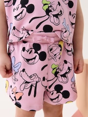 Pink Disney Mickey Mouse & Friends T-Shirt and Cycle Shorts Set (3mths-7yrs) - Image 4 of 7