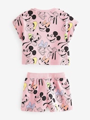 Pink Disney Mickey Mouse & Friends T-Shirt and Cycle Shorts Set (3mths-7yrs) - Image 6 of 7