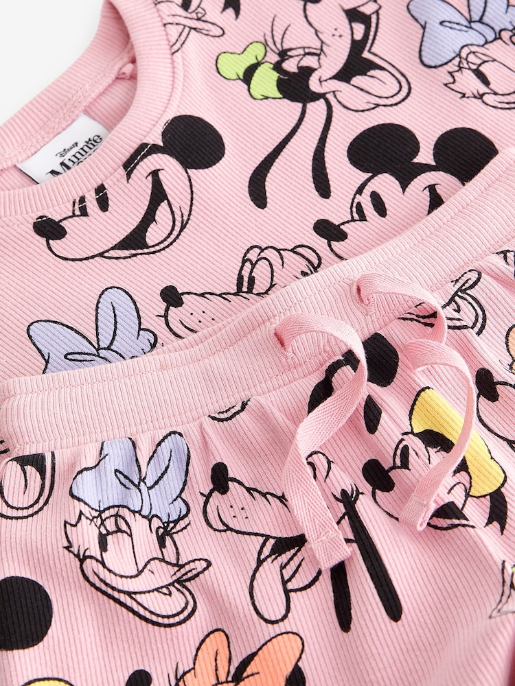 Pink Disney Mickey Mouse & Friends T-Shirt and Cycle Shorts Set (3mths-7yrs) - Image 7 of 7