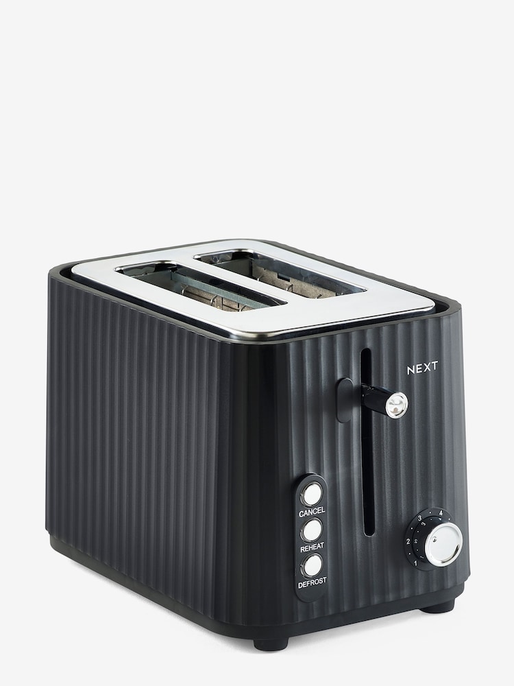 Black Sleek 2 Slice Toaster - Image 2 of 7