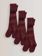 Burgundi Piros - 3 Csomag Cotton Rich School Harisnya - 2/ 1 kép