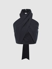 Reiss Navy Alanis Halter Occasion Top - Image 2 of 7