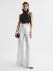 Reiss Navy Alanis Halter Occasion Top - Image 3 of 7