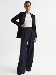 Reiss White Zoe Crew Neck Ribbed Racer Vest Top - Image 3 of 6