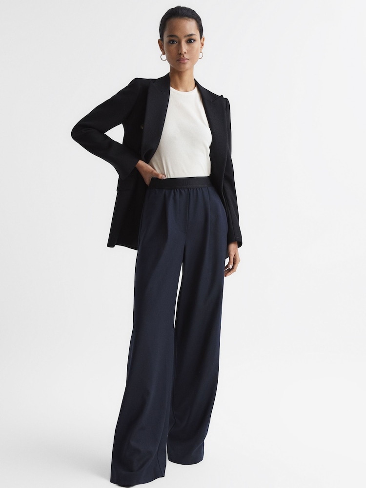 Reiss White Zoe Crew Neck Ribbed Racer Vest Top - Image 3 of 6