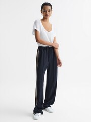 Reiss White Caia Scoop Neck Pima Cotton T-Shirt - Image 3 of 6