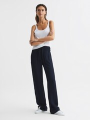 Reiss White Arla Scoop Neck Second Skin Vest Top - Image 3 of 6