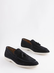 Marineblau/blau - Loafers aus Wildleder mit Quasten - Bild 2 von 6