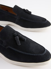 Marineblau/blau - Loafers aus Wildleder mit Quasten - Bild 4 von 6