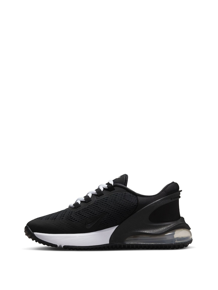 Nike Black/White Air Max 270 GO Youth Trainers - Image 2 of 10