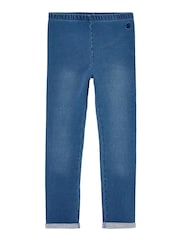 Joules Blue Minnie Jersey Denim Leggings - Image 1 of 3