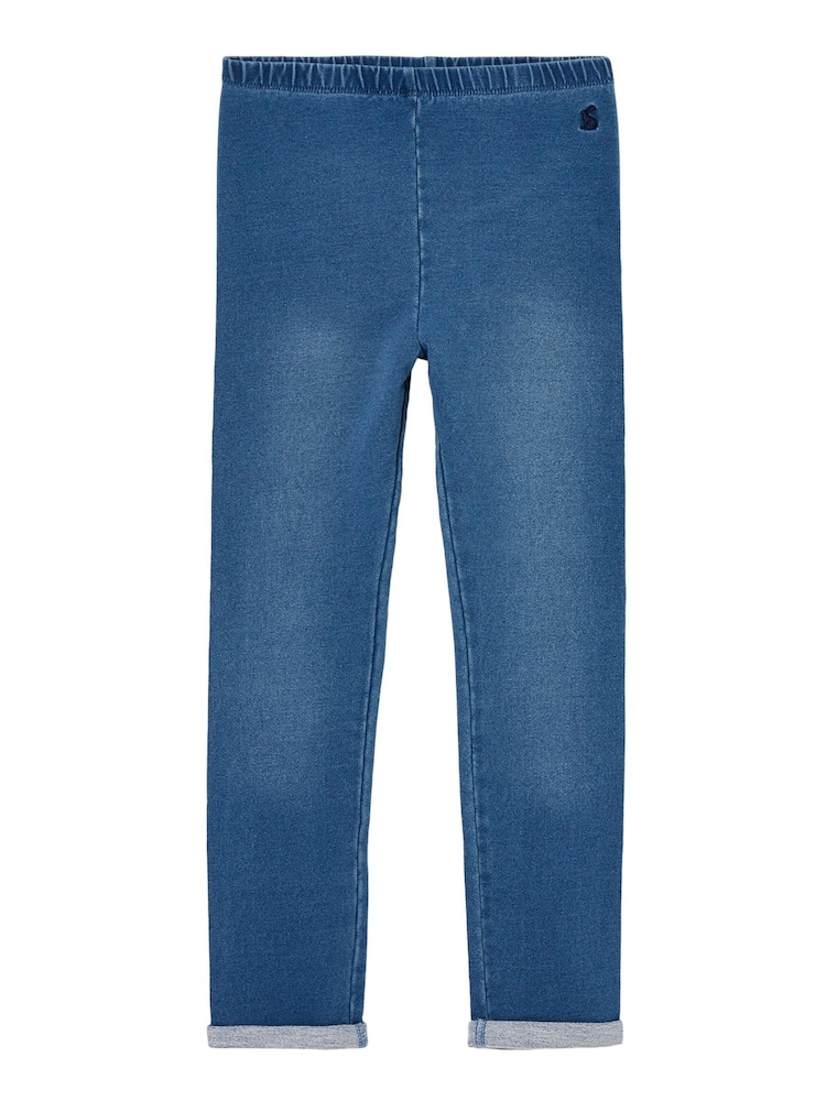 Joules Blue Minnie Jersey Denim Leggings - Image 1 of 3