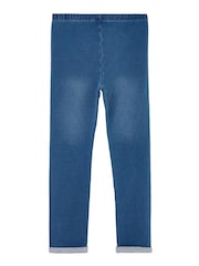 Joules Blue Minnie Jersey Denim Leggings - Image 2 of 3