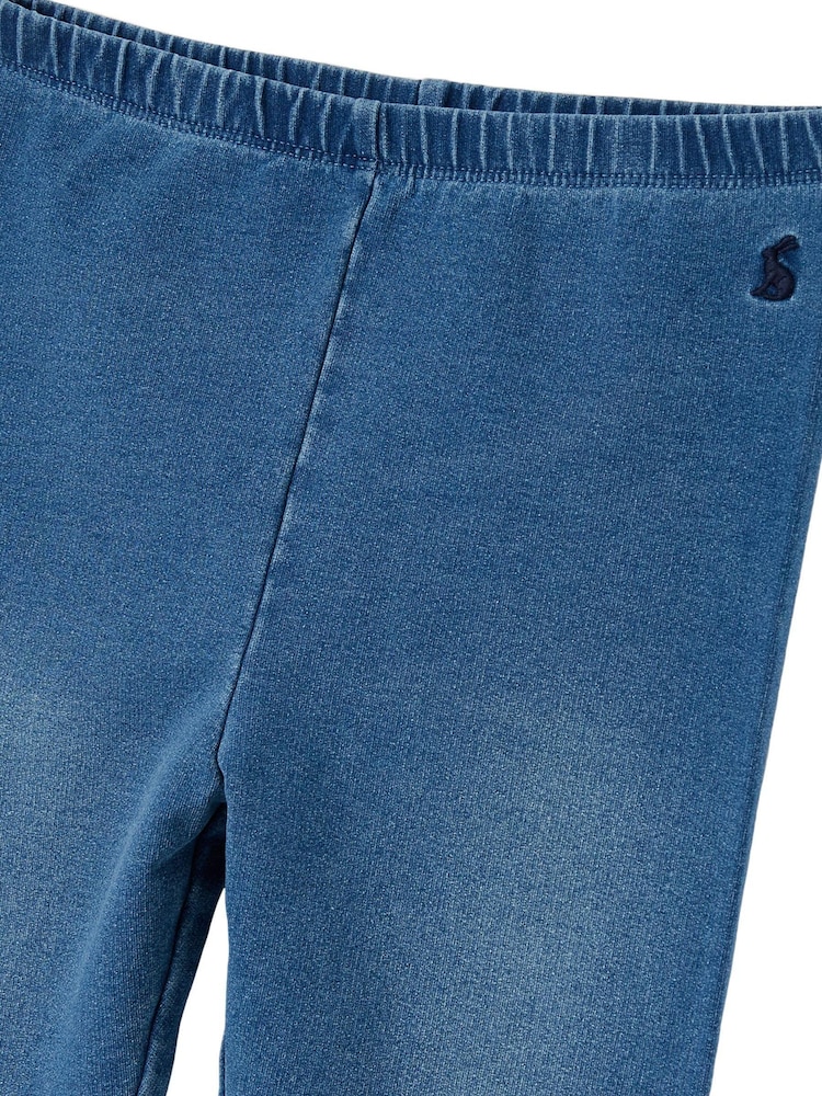 Joules Blue Minnie Jersey Denim Leggings - Image 3 of 3