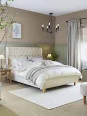 Laura Ashley Annaly Velvet Oyster Chatsworth Ottoman Storage Bed Upholstered - Image 1 of 5