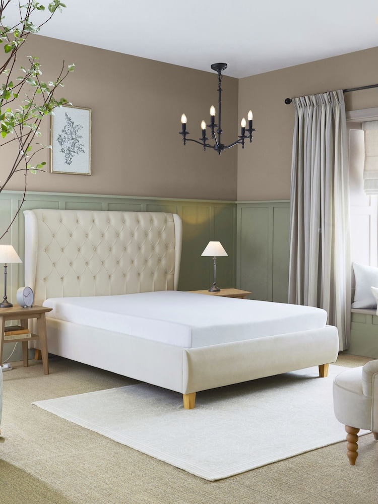 Laura Ashley Annaly Velvet Oyster Chatsworth Ottoman Storage Bed Upholstered - Image 2 of 5