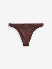 Chocolate Brown Signature Brazilian High Leg Bikini Bottoms - Image 6 of 6