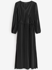 Black Plissé Long Sleeve Dress - Image 6 of 6