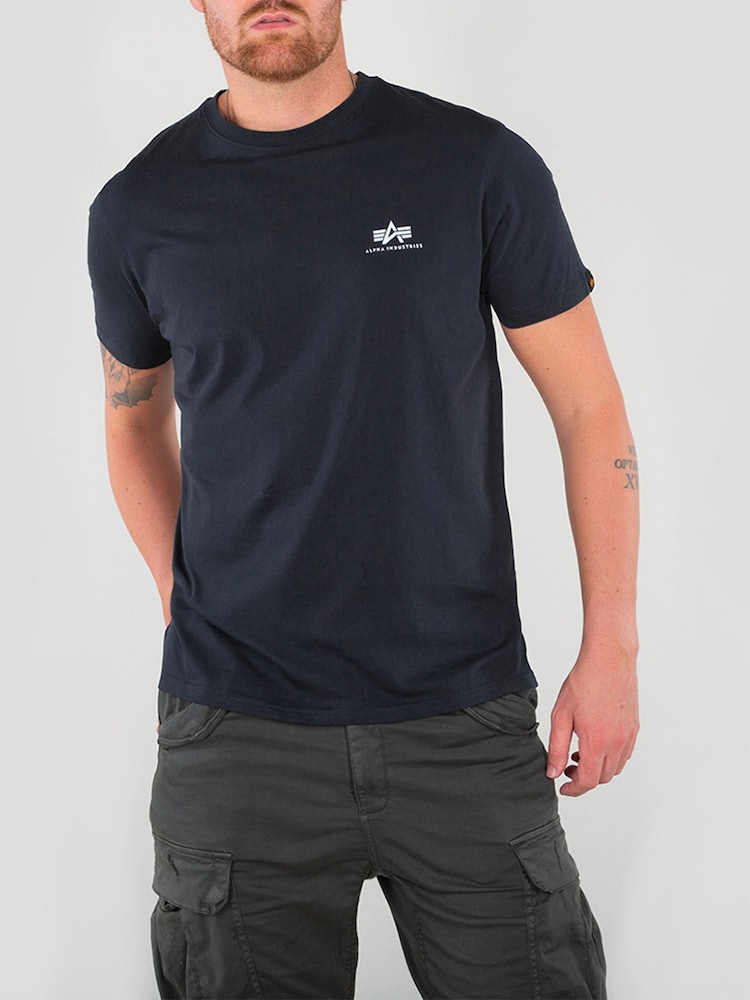 Alpha Industries Basic Small Logo Rep 100% Cotton T-Shirt - Image 1 of 6