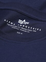 Alpha Industries Basic Small Logo Rep 100% Cotton T-Shirt - Image 5 of 6