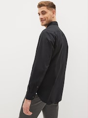 Tommy Hilfiger Black Regular Fit Core Flex Poplin Shirt - Image 2 of 8
