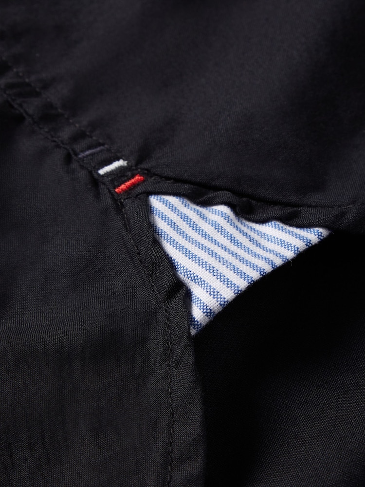 Tommy Hilfiger Black Regular Fit Core Flex Poplin Shirt - Image 8 of 8