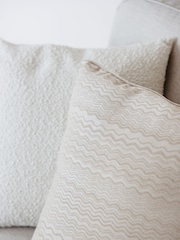 Chapter B Cream Wave Jacquard Cushion - Image 3 of 6