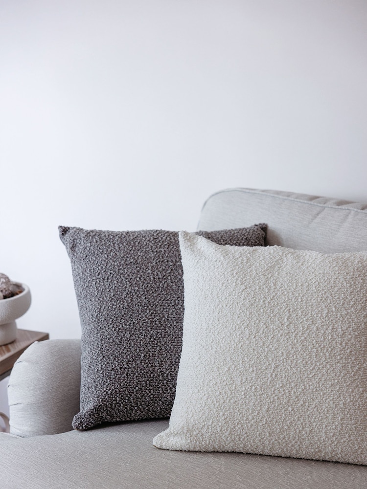 Chapter B Grey Bouclé Cushion - Image 2 of 5