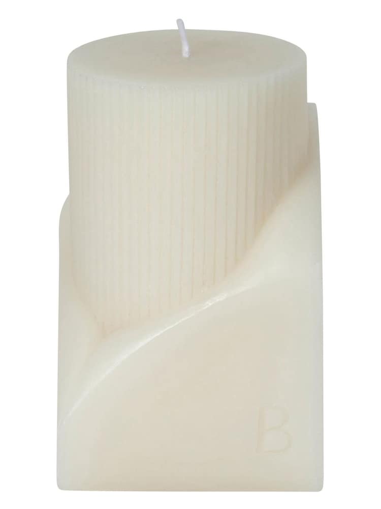 Chapter B Cream Sculpted Large Pillar Candle - Image 3 of 3