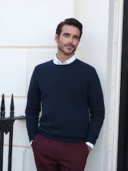 Pure Collection Herren-Pullover aus Kaschmir mit Rundhalsausschnitt - Bild 1 von 3