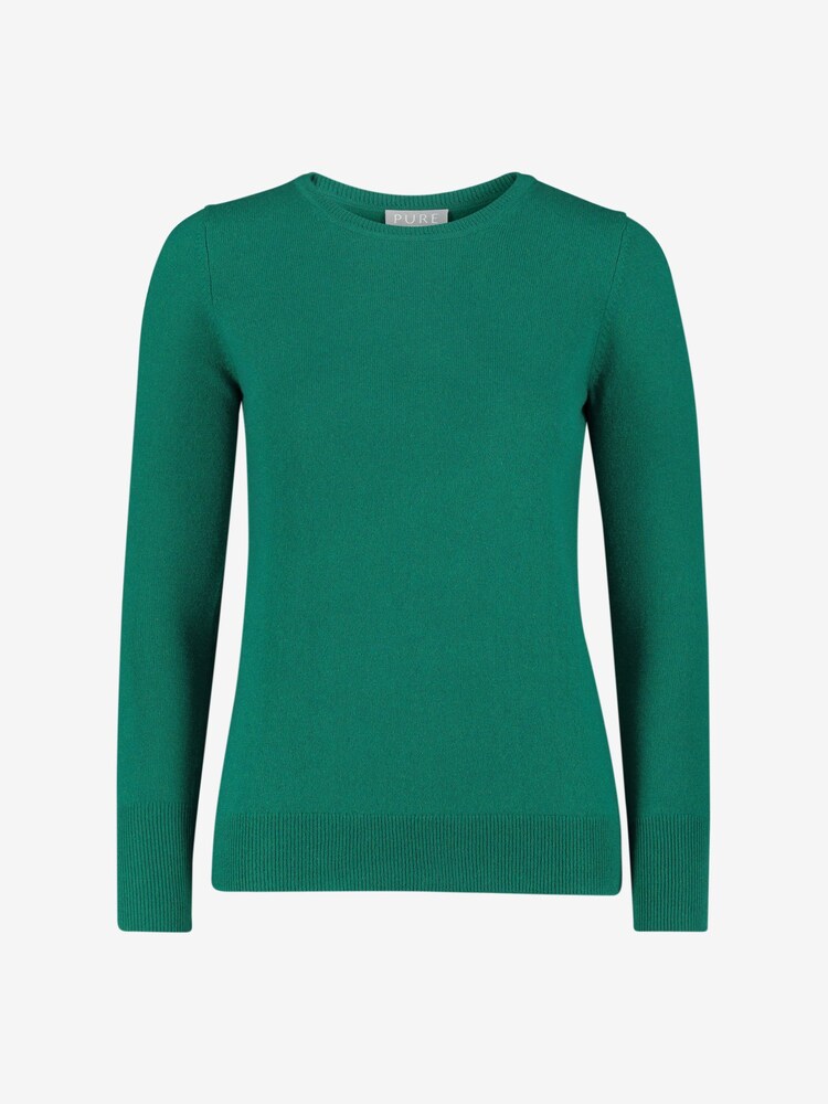 Grün - Pure Collection Kaschmirpullover mit Rundhalsausschnitt - Bild 3 von 3