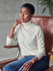 Pure Collection Cashmere Polo Neck Sweater - Image 1 of 4