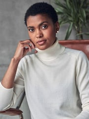 Pure Collection Cashmere Polo Neck Sweater - Image 3 of 4