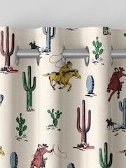Cath Kidston Cream Kids Cowboy Made To Measure 100% Cotton Curtains - Image 5 of 9