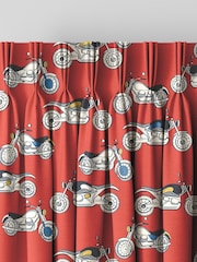 Cath Kidston Red Kids Motorbikes Made To Measure 100% Cotton Curtains - Image 5 of 9