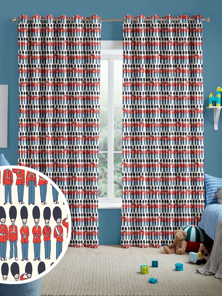 Cath Kidston Multi Kids London Guards Made To Measure 100% Cotton Curtains - Image 1 of 9