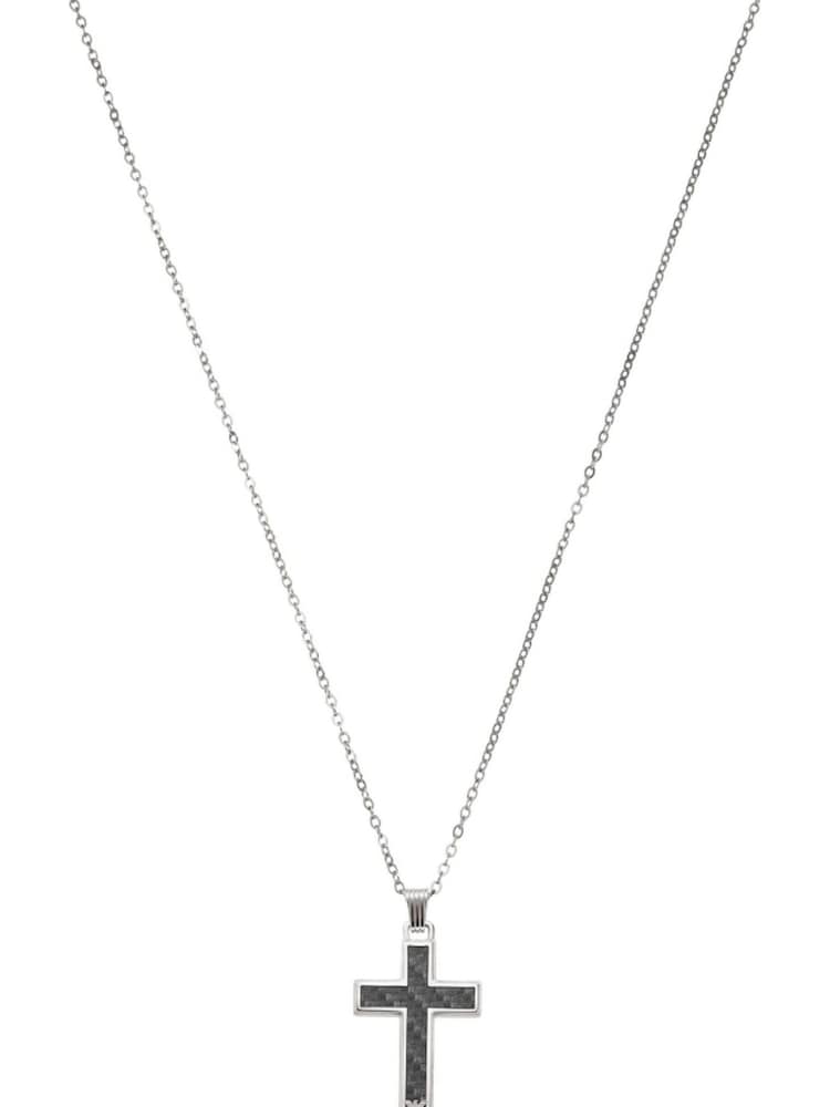 Emporio Armani Jewellery Gents Silver Tone Cross Necklace - Image 1 of 3