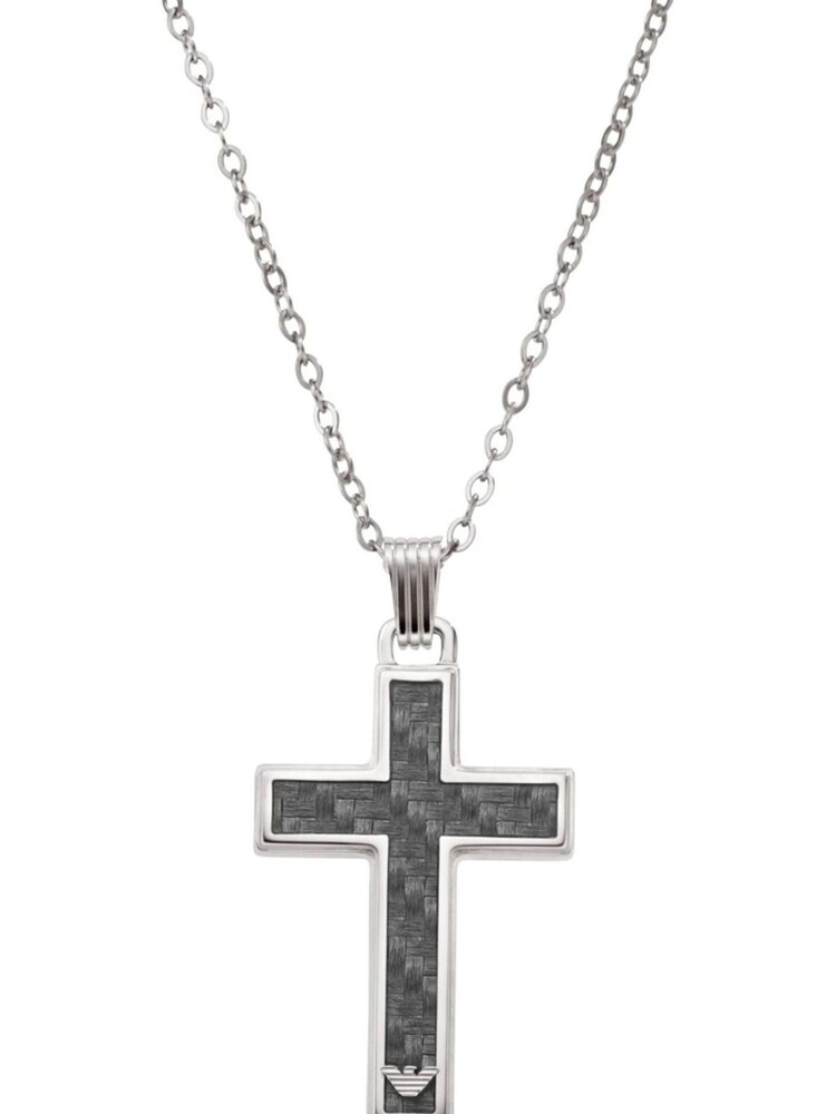 Emporio Armani Jewellery Gents Silver Tone Cross Necklace - Image 2 of 3
