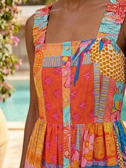 Roman Pink Petite Patchwork Tiered Maxi Dress - Image 4 of 4