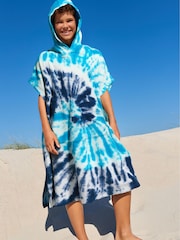 Blue Tie Dye Towelling Cover-Up (3-16yrs) - Image 1 of 4