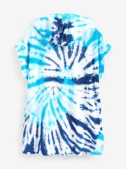 Blue Tie Dye Towelling Cover-Up (3-16yrs) - Image 4 of 4
