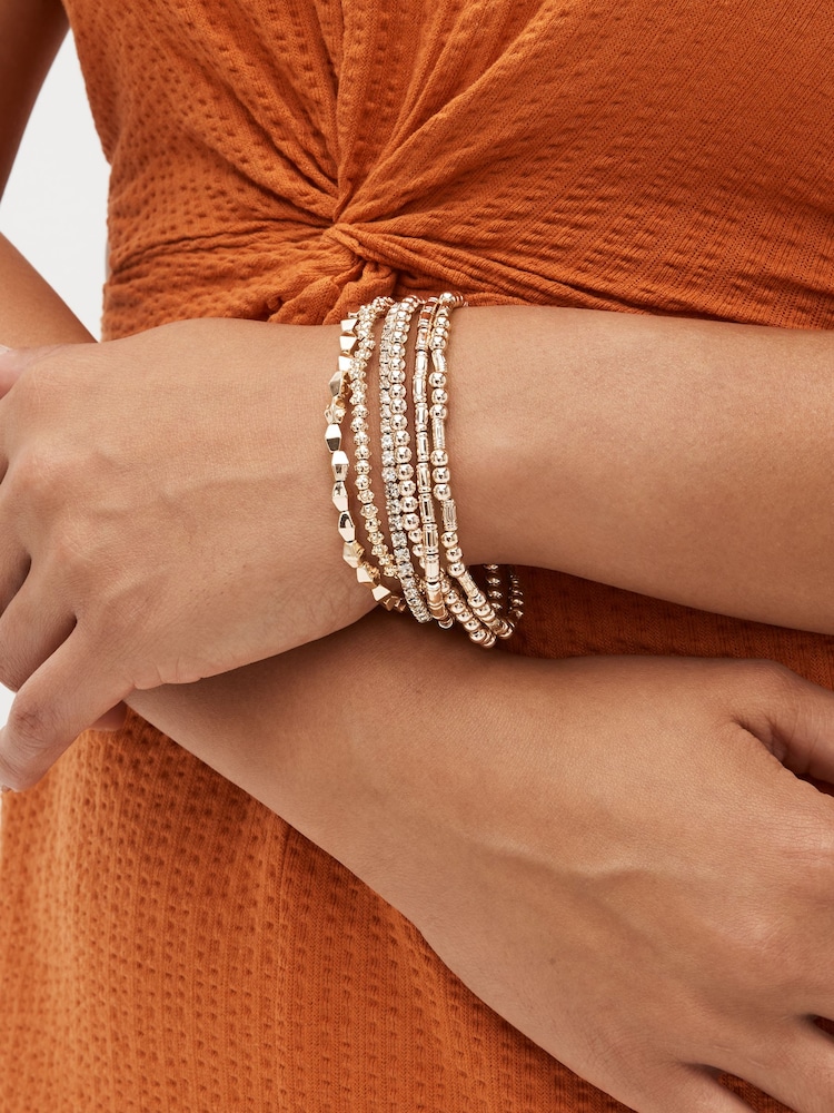 Ton d'or de rose - Lot de bracelets extensibles scintillants - Image 1 of 4