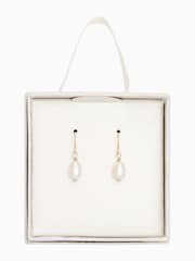 Gold Tone Freshwater Pearl Delicate Earrings - Image 3 of 3