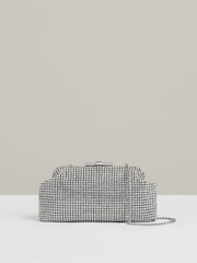 Plateado - Bolso clutch con adornos Adaline de Reiss - Imagen 4 de 6